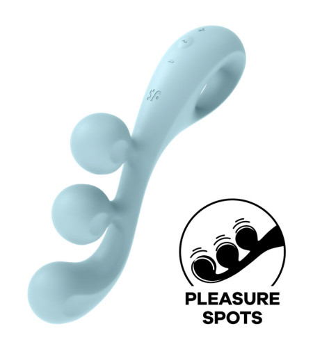 SATISFYER - VIBRATEUR MULTI TRI BALL 2 BLEU