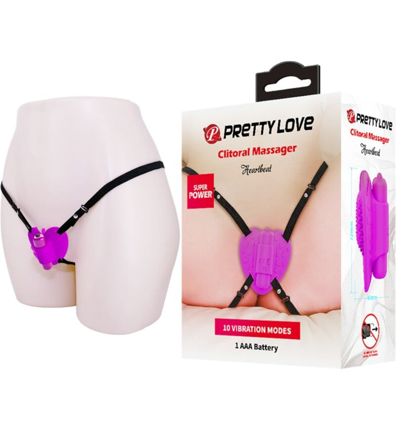 PRETTY LOVE - MASSEUR DE CLITORIS HEARTBEAT 10 MODES DE VIBRATION VIOLET