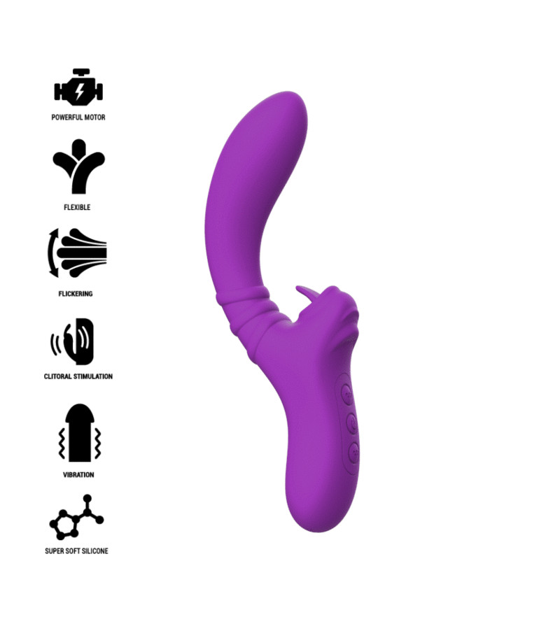 INTENSE - VIBRATEUR FLEXIBLE HARRY AVEC LANGUE VIOLET