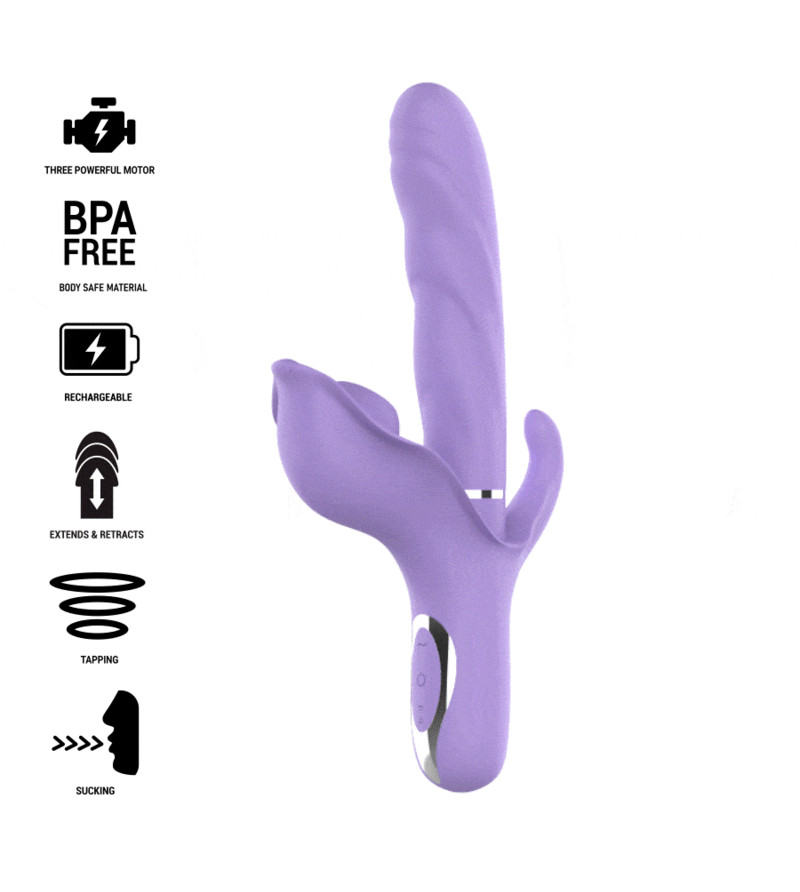 INTENSE - VIBRATEUR RECHARGEABLE MULTIFONCTION BILLIE ASPIRATION ET PULSATION VIOLET