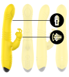 INTENSE - VIBRATEUR MULTIFONCTION TOKY UP  DOWN AVEC STIMULATEUR CLITORAL JAUNE