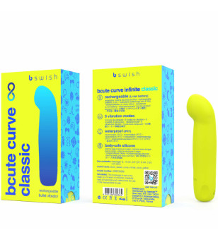 B SWISH - VIBRATEUR EN SILICONE RECHARGEABLE BCUTE CURVE INFINITE CLASSIC JAUNE