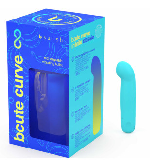 B SWISH - VIBRATEUR RECHARGEABLE EN SILICONE BLEU BCUTE CURVE INFINITE CLASSIC ÉDITION LIMITÉE