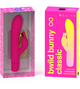 B SWISH - VIBRATEUR RECHARGEABLE CLASSIQUE BWILD BUNNY INFINITE SILICONE ROSE