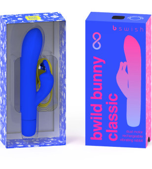 B SWISH - VIBRATEUR RECHARGEABLE CLASSIQUE BWILD BUNNY INFINITE SILICONE BLEU