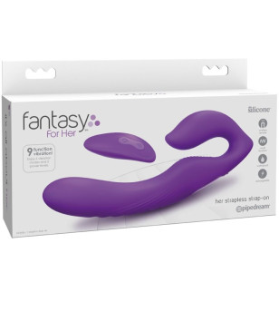 FANTASY FOR HER - VIBRATEUR DOUBLE PÉNÉTRATION TÉLÉCOMMANDE 9 NIVEAUX VIOLETS