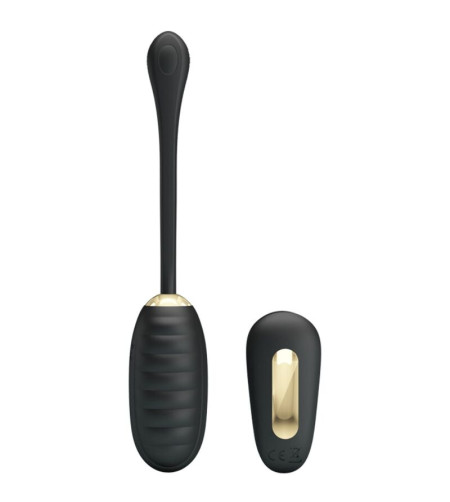 PRETTY LOVE - DOREEN OEUF VIBRANT RECHARGEABLE DE LUXE NOIR TÉLÉCOMMANDE