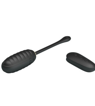 PRETTY LOVE - DOREEN OEUF VIBRANT RECHARGEABLE DE LUXE NOIR TÉLÉCOMMANDE