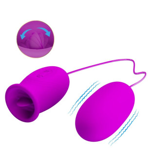 PRETTY LOVE - VIBRATEUR RECHARGEABLE DAISY DUAL EGG VIOLET