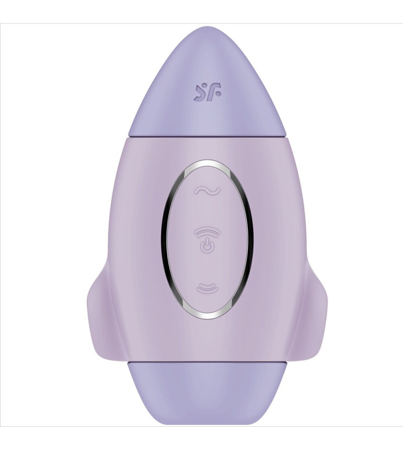 SATISFYER - MISSION CONTROL BLEU PETIT VIBRATEUR  DOUBLE IMPULSION