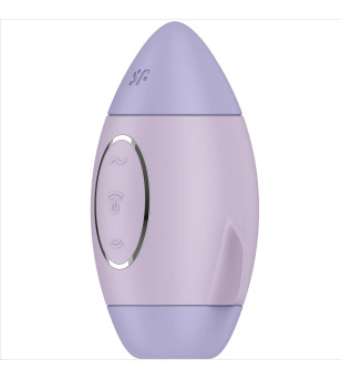 SATISFYER - MISSION CONTROL BLEU PETIT VIBRATEUR  DOUBLE IMPULSION