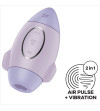 SATISFYER - MISSION CONTROL BLEU PETIT VIBRATEUR  DOUBLE IMPULSION
