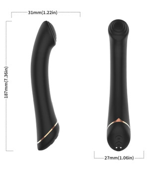 ARMONY - VIBRATEUR FALT HEAD SILICONE NOIR