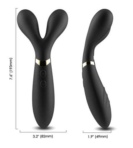 ARMONY - Y-WAND MASSAGE  VIBRATEUR DOUBLE TÊTE NOIR