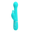 PRETTY LOVE - VIBRATEUR DEJON RABBIT 3 EN 1 MULTIFONCTION VERT AQUA