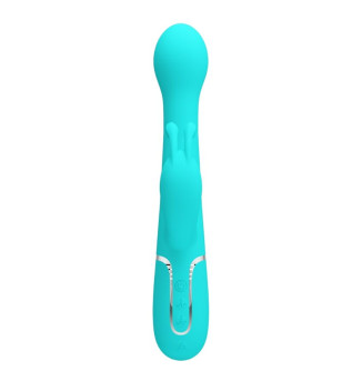 PRETTY LOVE - VIBRATEUR DEJON RABBIT 3 EN 1 MULTIFONCTION VERT AQUA