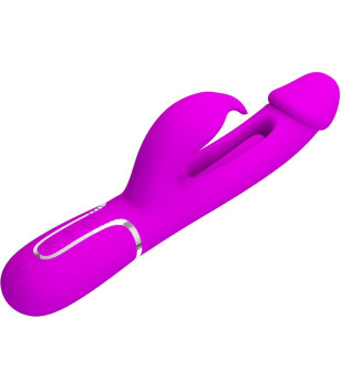 PRETTY LOVE - VIBRATEUR DEJON RABBIT 3 EN 1 MULTIFONCTION  FUCSIA