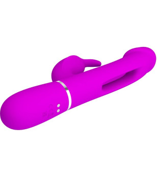 PRETTY LOVE - VIBRATEUR DEJON RABBIT 3 EN 1 MULTIFONCTION  FUCSIA