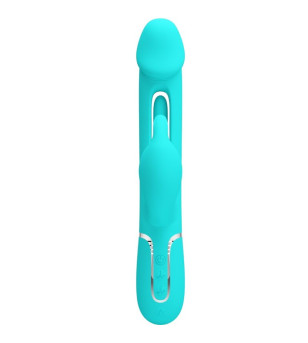 PRETTY LOVE - VIBRATEUR DEJON RABBIT 3 EN 1 MULTIFONCTION VERT AQUA