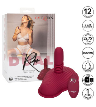 CALEXOTICS - RIDER MASSAGER DOUBLE MOTEUR TÉLÉCOMMANDE ROUGE