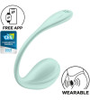 SATISFYER - APPLICATION GRATUITE STIMULATEUR DE POINT G PÉTALE LISSE VERT D'EAU