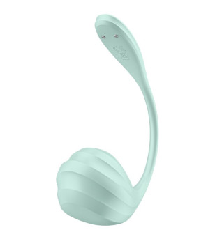 SATISFYER - APPLICATION GRATUITE STIMULATEUR DE POINT G PÉTALE LISSE VERT D'EAU