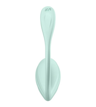 SATISFYER - APPLICATION GRATUITE STIMULATEUR DE POINT G PÉTALE LISSE VERT D'EAU