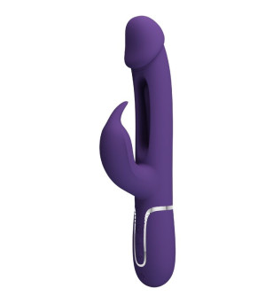 PRETTY LOVE - VIBRATEUR MULTIFONCTION 3 EN 1 KAMPAS RABBIT AVEC LANGUE VIOLET