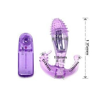 BAILE - STIMULATEUR VAGINAL ET ANAL LILAS AVEC VIBRATION