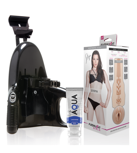 FLESHLIGHT - VAGINA STOYA DESTROYA + LANCEMENT UNIVERSEL + LUBRIFIANT DE QUALITÉ AQUA 50 ML