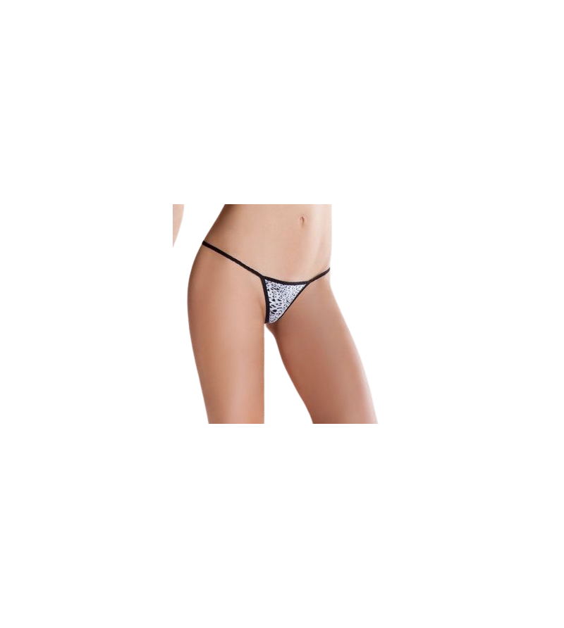 PASSION - EROTIC LINE STRING BLANC TAILLE UNIQUE IMPRIMÉ ANIMAL