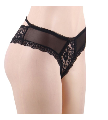 QUEEN LINGERIE - CULOTTE DENTELLE FLORALE L/XL