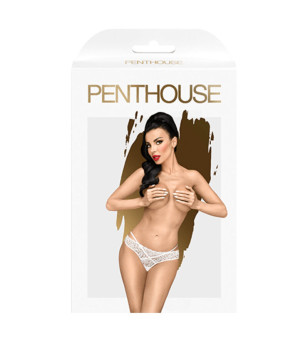 PENTHOUSE - CULOTTE CATCH ME BLANC S/M