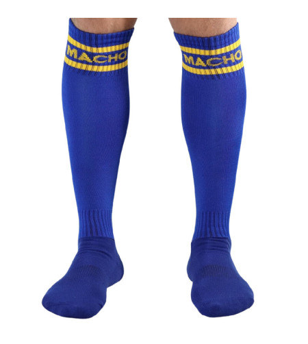 MACHO - CHAUSSETTES LONGUES TAILLE UNIQUE BLEU