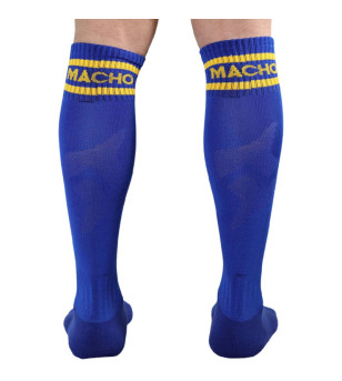 MACHO - CHAUSSETTES LONGUES TAILLE UNIQUE BLEU