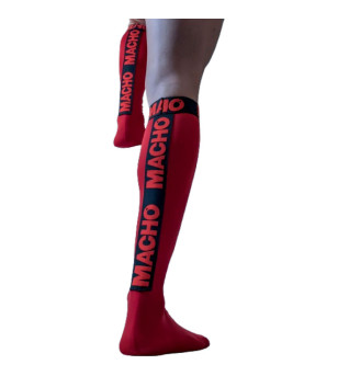 MACHO - CHAUSSETTES FINES TAILLE UNIQUE ROUGE