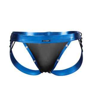 CUT4MEN - JOCKSTRAP DESIRE CUIRETTE BLEU XL