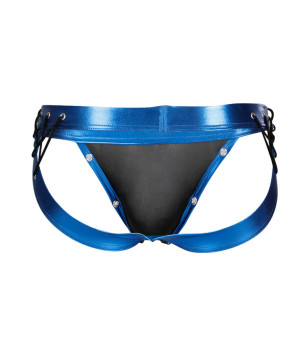 CUT4MEN - JOCKSTRAP DESIRE CUIRETTE BLEU XL