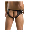 PASSION - 030 SLIP OUVERT TOM NOIR L/XL