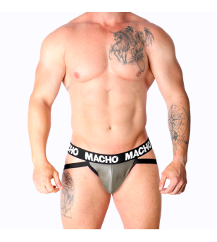 MACHO - MX27GR JOCK CUIR GRIS BEIGE XL