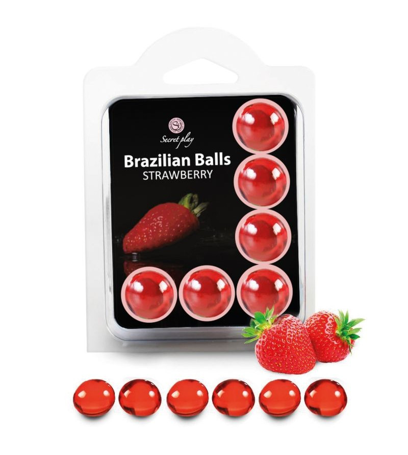 SECRETPLAY - SET 6 BALLES BRÉSILIENNES FRAISE