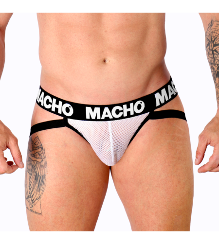 MACHO - MX26X1 JOCK GRID BLANC XL