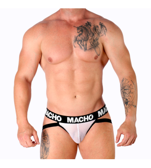 MACHO - MX26X1 JOCK GRID BLANC XL