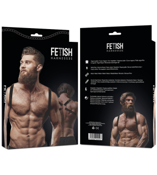 FETISH SUBMISSIVE ATTITUDE - HARNAIS DOS EN ÉCO-CUIR POUR HOMMES
