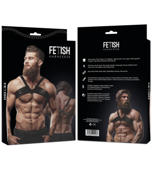 FETISH SUBMISSIVE ATTITUDE - HARNAIS DE POITRINE EN ÉCO-CUIR POUR HOMMES BRIGADE