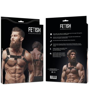 FETISH SUBMISSIVE ATTITUDE - HARNAIS DE POITRINE EN ÉCO-CUIR POUR HOMMES