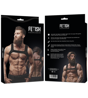 FETISH SUBMISSIVE ATTITUDE - HARNAIS DE POITRINE EN NÉOPRÈNE POUR HOMMES TAILLE M