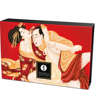 SHUNGA - KIT DE POUDRE DE MASSAGE COMESTIBLE À LA FRAISE