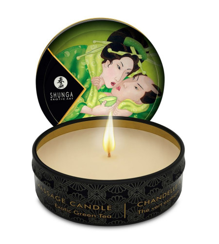 SHUNGA - MINI CARESSE À LA BOUGIE DE MASSAGE T VERT 30 ML