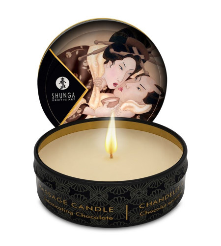 SHUNGA - BOUGIE DE MASSAGE MINI CARESS BY CANDELIGHT CHOCOLAT 30 ML